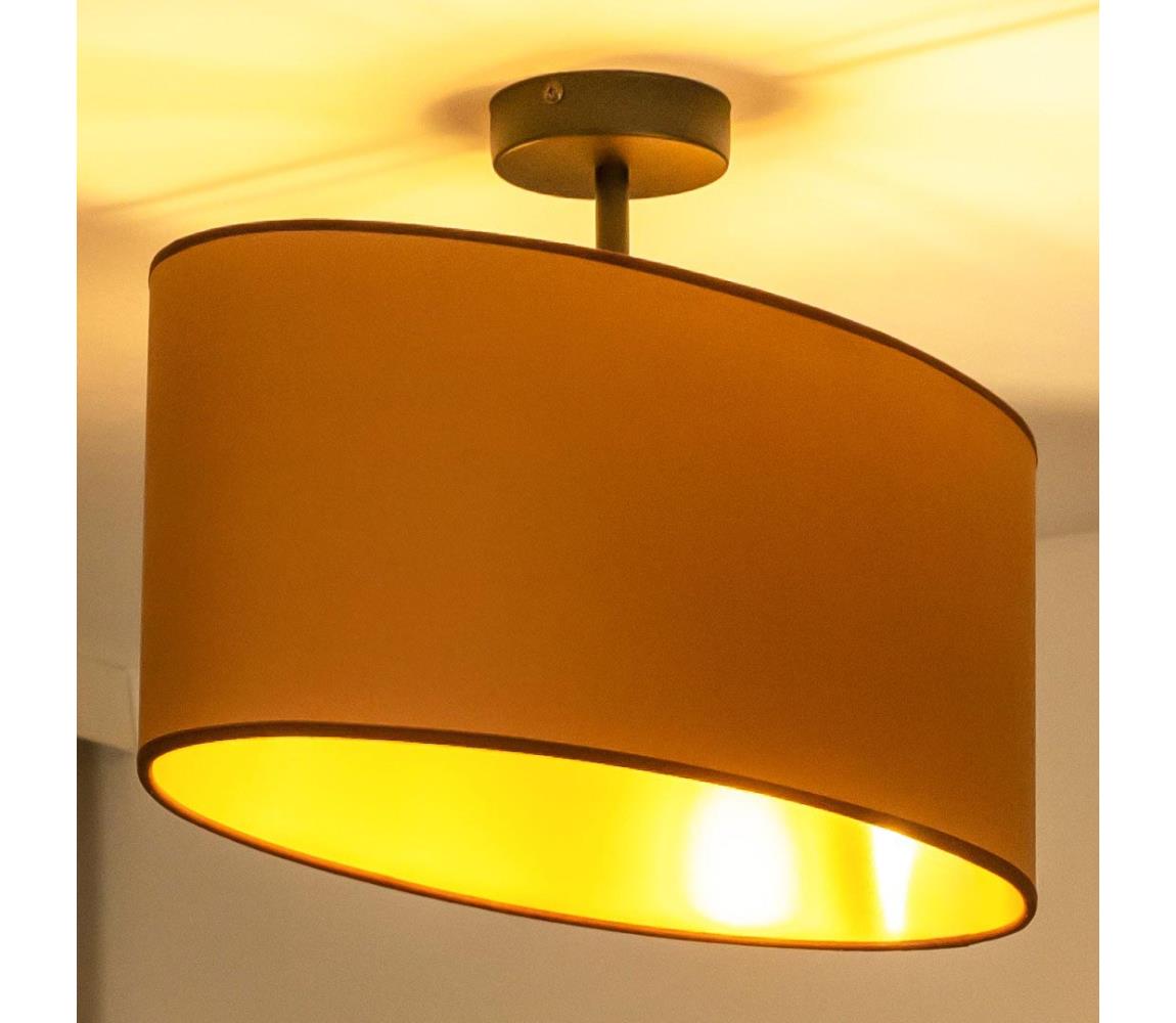 - Żyrandol natynkowy OVAL VEGAN 1xE27/15W/230V brązowy