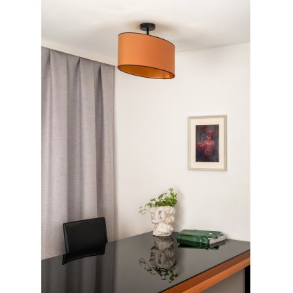 Duolla - Żyrandol natynkowy OVAL VEGAN 1xE27/15W/230V brązowy