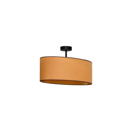 Duolla - Żyrandol natynkowy OVAL VEGAN 1xE27/15W/230V brązowy