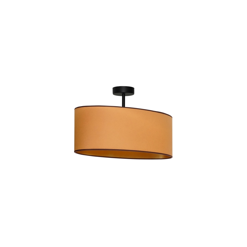 Duolla - Żyrandol natynkowy OVAL VEGAN 1xE27/15W/230V brązowy