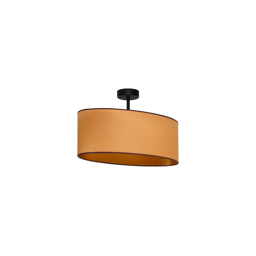 Duolla - Żyrandol natynkowy OVAL VEGAN 1xE27/15W/230V brązowy
