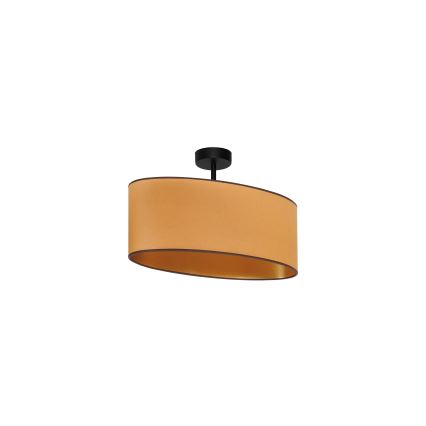 Duolla - Żyrandol natynkowy OVAL VEGAN 1xE27/15W/230V brązowy