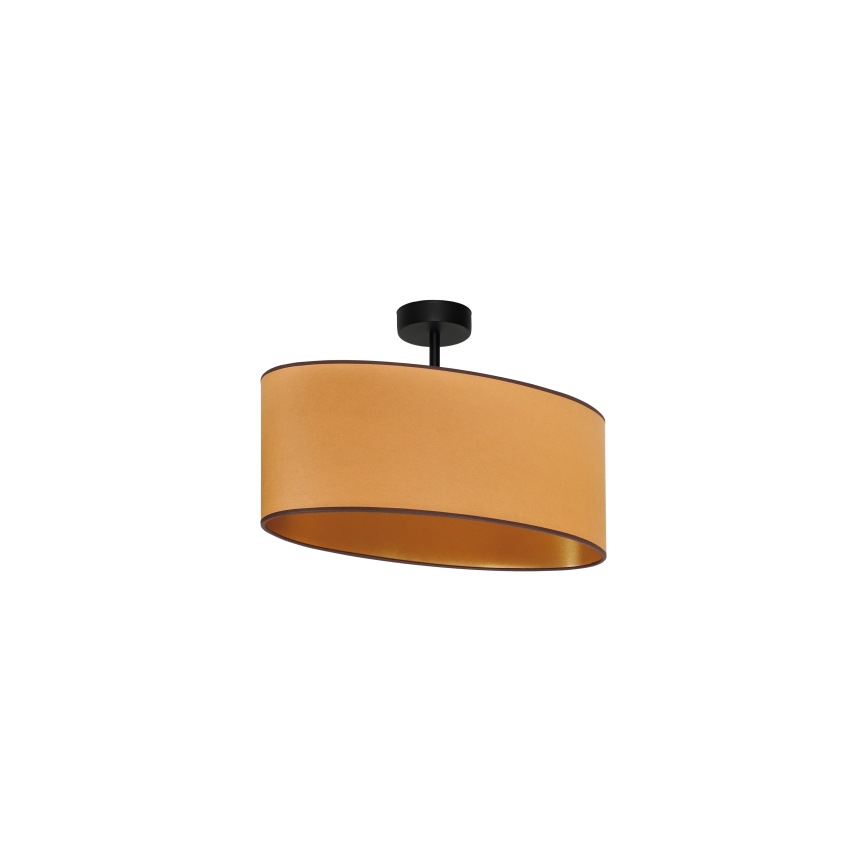 Duolla - Żyrandol natynkowy OVAL VEGAN 1xE27/15W/230V brązowy
