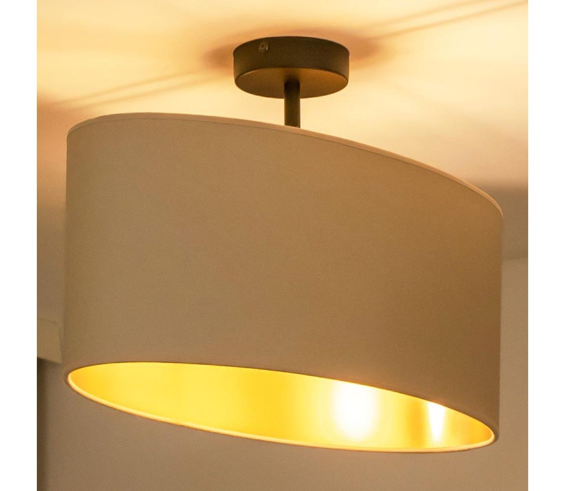 - Żyrandol natynkowy OVAL VEGAN 1xE27/15W/230V kremowy