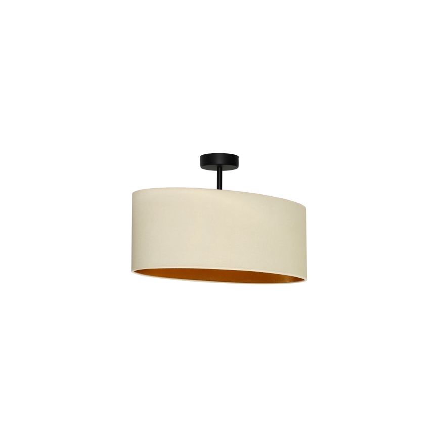 Duolla - Żyrandol natynkowy OVAL VEGAN 1xE27/15W/230V kremowy