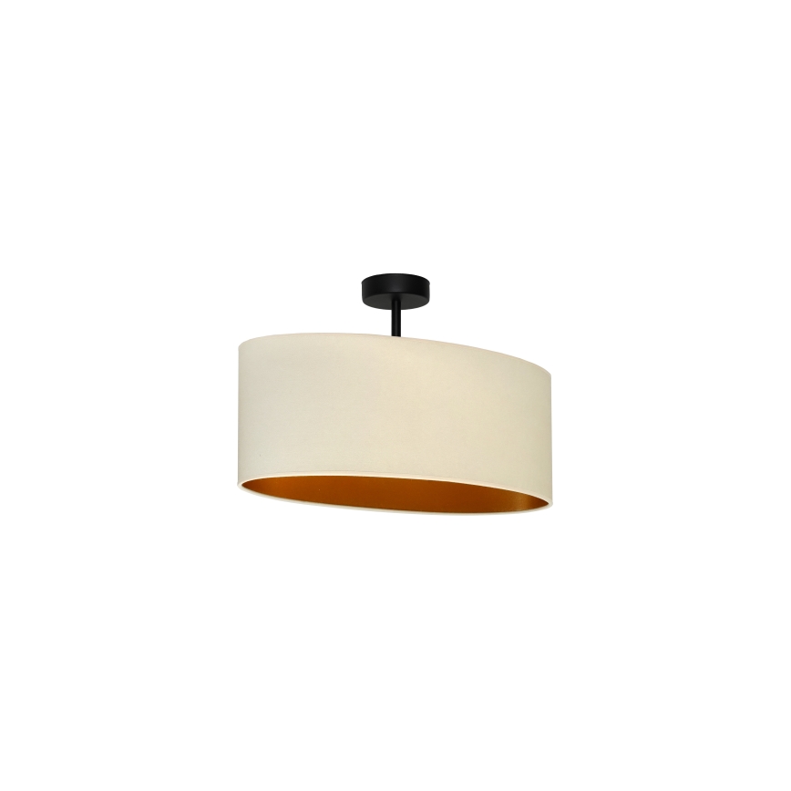 Duolla - Żyrandol natynkowy OVAL VEGAN 1xE27/15W/230V kremowy