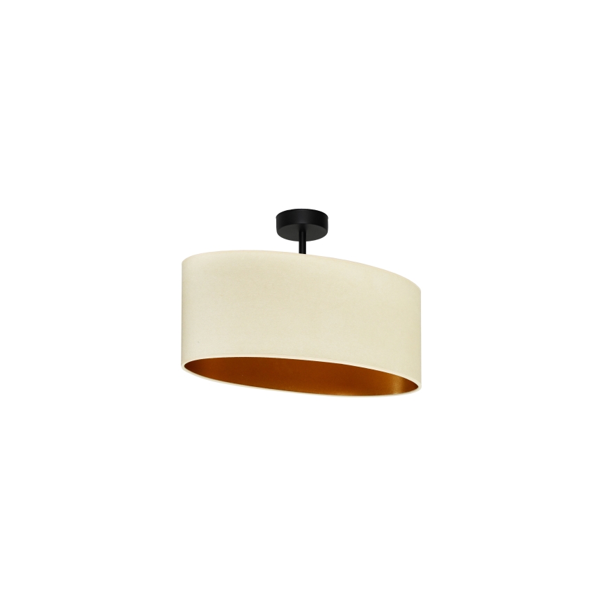 Duolla - Żyrandol natynkowy OVAL VEGAN 1xE27/15W/230V kremowy