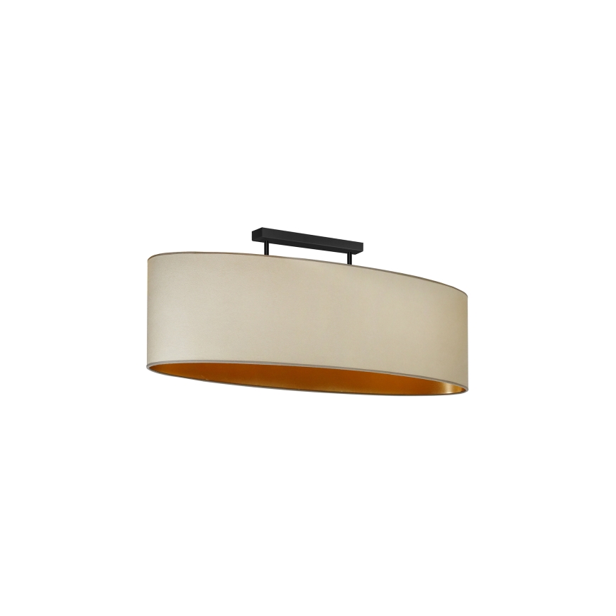 Duolla - Żyrandol natynkowy OVAL VEGAN 2xE27/15W/230V beżowy