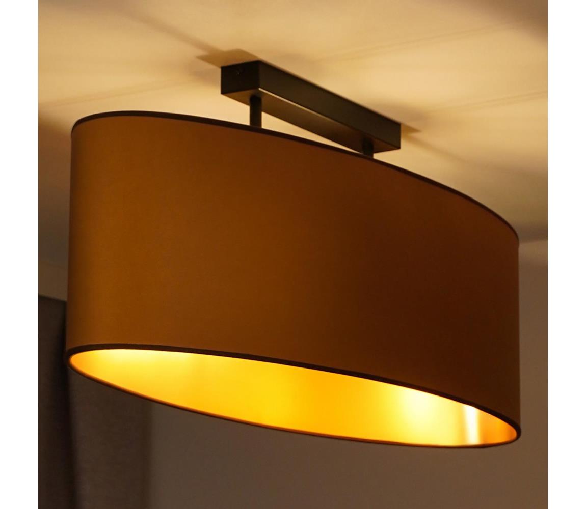 - Żyrandol natynkowy OVAL VEGAN 2xE27/15W/230V brązowy
