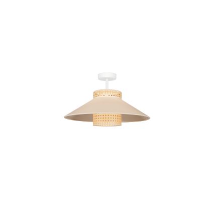 Duolla - Żyrandol natynkowy RIO RATTAN 1xE27/15W/230V śr. 45 cm beżowy/rattan