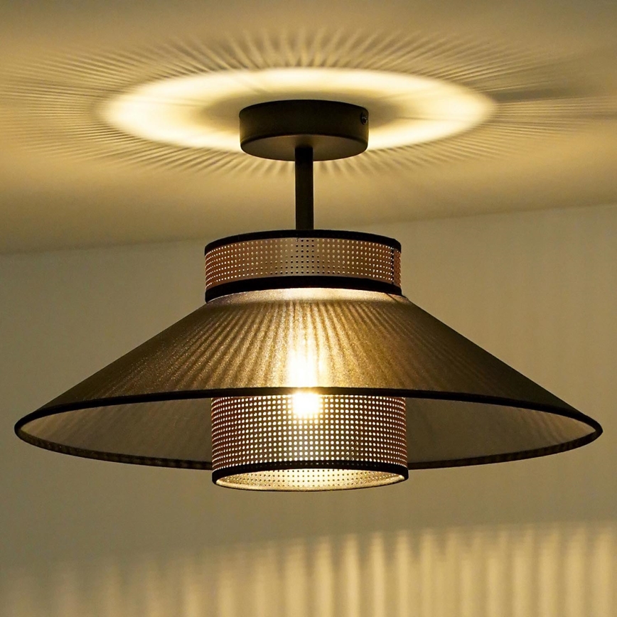 Duolla - Żyrandol natynkowy RIO SHINY 1xE27/15W/230V śr. 45 cm czarny/miedziany