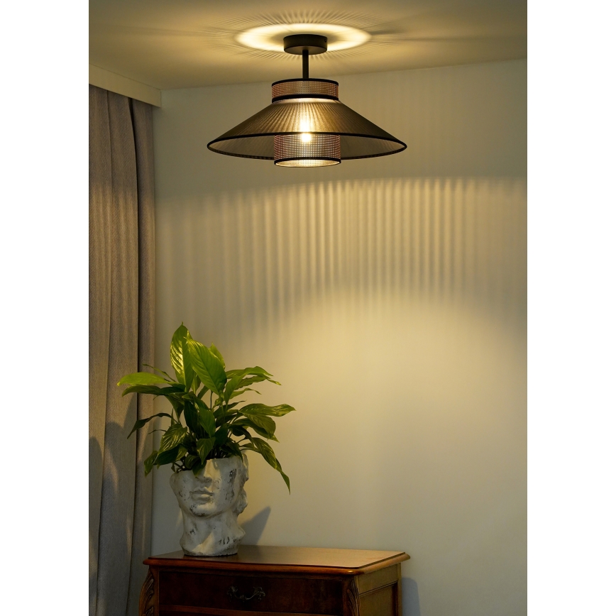 Duolla - Żyrandol natynkowy RIO SHINY 1xE27/15W/230V śr. 45 cm czarny/miedziany