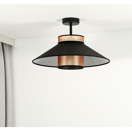 Duolla - Żyrandol natynkowy RIO SHINY 1xE27/15W/230V śr. 45 cm czarny/miedziany