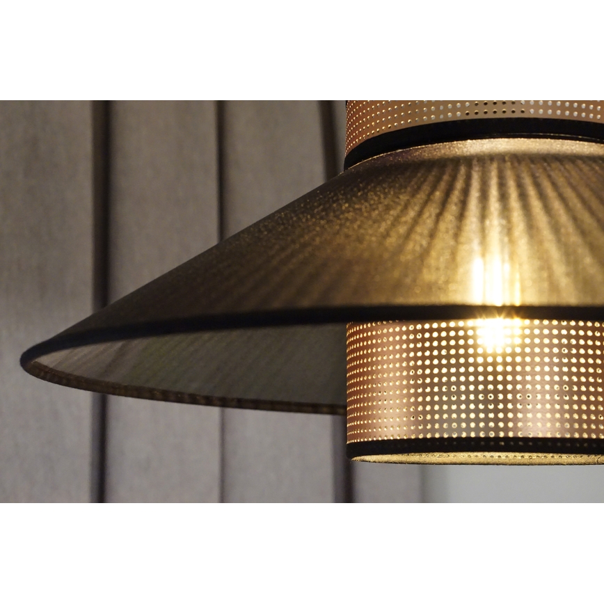 Duolla - Żyrandol natynkowy RIO SHINY 1xE27/15W/230V śr. 45 cm czarny/miedziany