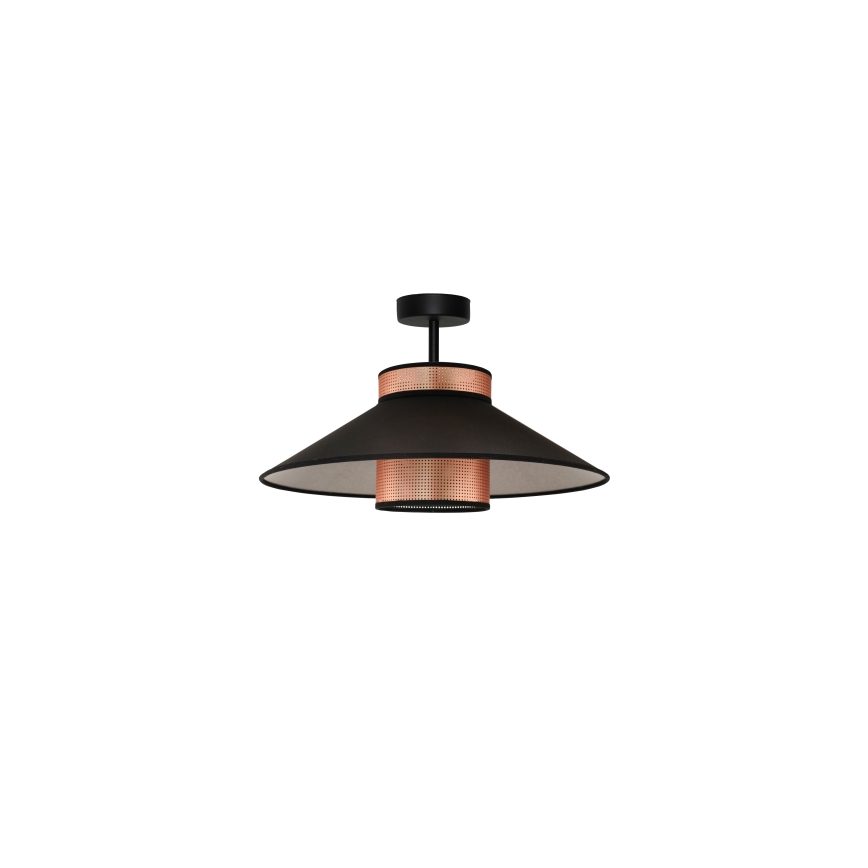 Duolla - Żyrandol natynkowy RIO SHINY 1xE27/15W/230V śr. 45 cm czarny/miedziany