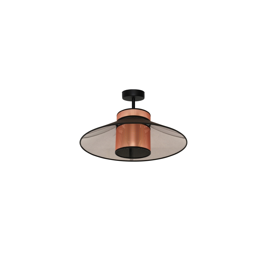 Duolla - Żyrandol natynkowy RIO SHINY 1xE27/15W/230V śr. 45 cm czarny/miedziany