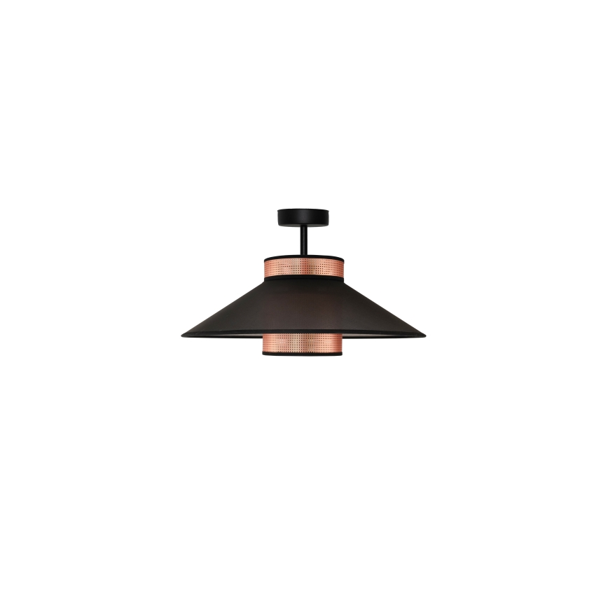 Duolla - Żyrandol natynkowy RIO SHINY 1xE27/15W/230V śr. 45 cm czarny/miedziany