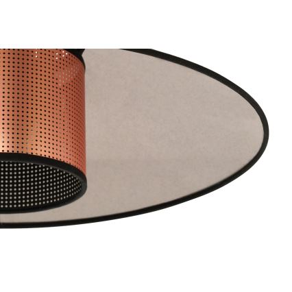 Duolla - Żyrandol natynkowy RIO SHINY 1xE27/15W/230V śr. 45 cm czarny/miedziany