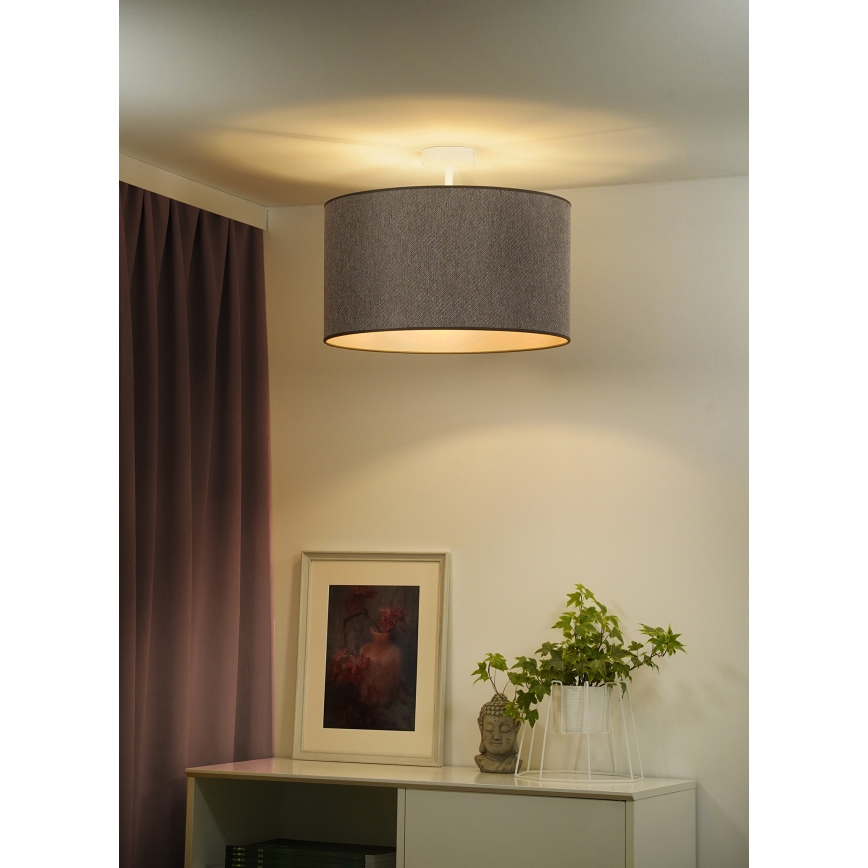 Duolla - Żyrandol natynkowy ROLLER ECO RECYCLING 1xE27/15W/230V śr. 45 cm brązowy