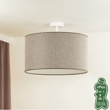 Duolla - Żyrandol natynkowy ROLLER ECO RECYCLING 1xE27/15W/230V śr. 45 cm brązowy