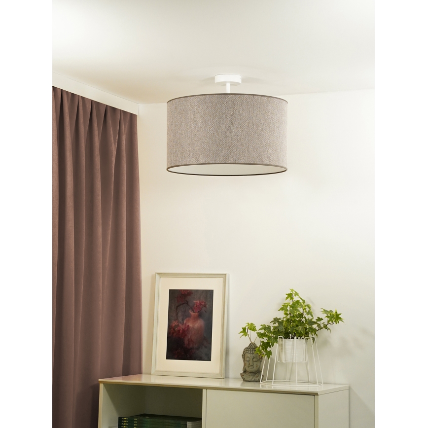 Duolla - Żyrandol natynkowy ROLLER ECO RECYCLING 1xE27/15W/230V śr. 45 cm brązowy