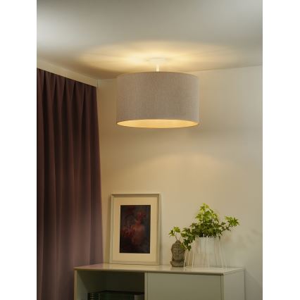 Duolla - Żyrandol natynkowy ROLLER ECO RECYCLING 1xE27/15W/230V śr. 45 cm kremowy