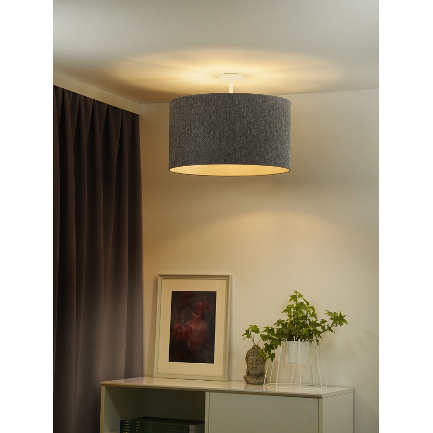 Duolla - Żyrandol natynkowy ROLLER ECO RECYCLING 1xE27/15W/230V śr. 45 cm szary