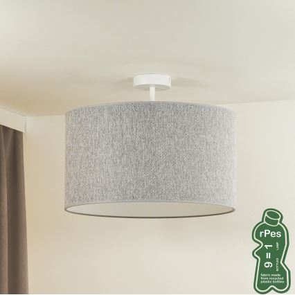 Duolla - Żyrandol natynkowy ROLLER ECO RECYCLING 1xE27/15W/230V śr. 45 cm szary