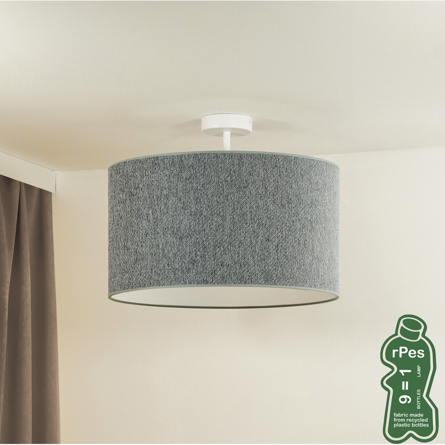 Duolla - Żyrandol natynkowy ROLLER ECO RECYCLING 1xE27/15W/230V śr. 45 cm zielony