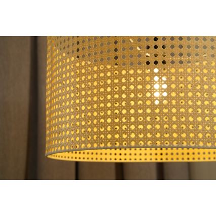 Duolla - Żyrandol natynkowy ROLLER RATTAN 1xE27/15W/230V śr. 45 cm beżowy
