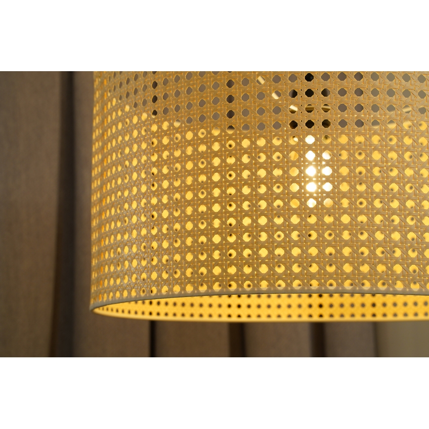 Duolla - Żyrandol natynkowy ROLLER RATTAN 1xE27/15W/230V śr. 45 cm beżowy