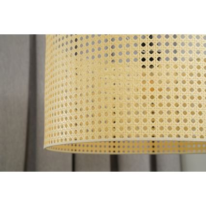 Duolla - Żyrandol natynkowy ROLLER RATTAN 1xE27/15W/230V śr. 45 cm beżowy