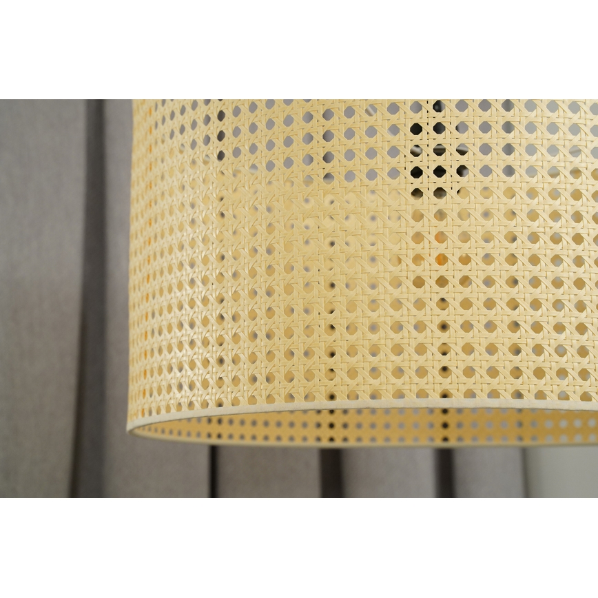 Duolla - Żyrandol natynkowy ROLLER RATTAN 1xE27/15W/230V śr. 45 cm beżowy