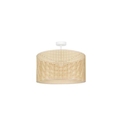 Duolla - Żyrandol natynkowy ROLLER RATTAN 1xE27/15W/230V śr. 45 cm beżowy