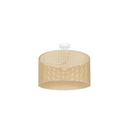 Duolla - Żyrandol natynkowy ROLLER RATTAN 1xE27/15W/230V śr. 45 cm beżowy