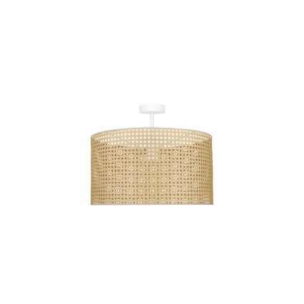 Duolla - Żyrandol natynkowy ROLLER RATTAN 1xE27/15W/230V śr. 45 cm beżowy