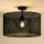 Duolla - Żyrandol natynkowy ROLLER RATTAN 1xE27/15W/230V śr. 45 cm czarny