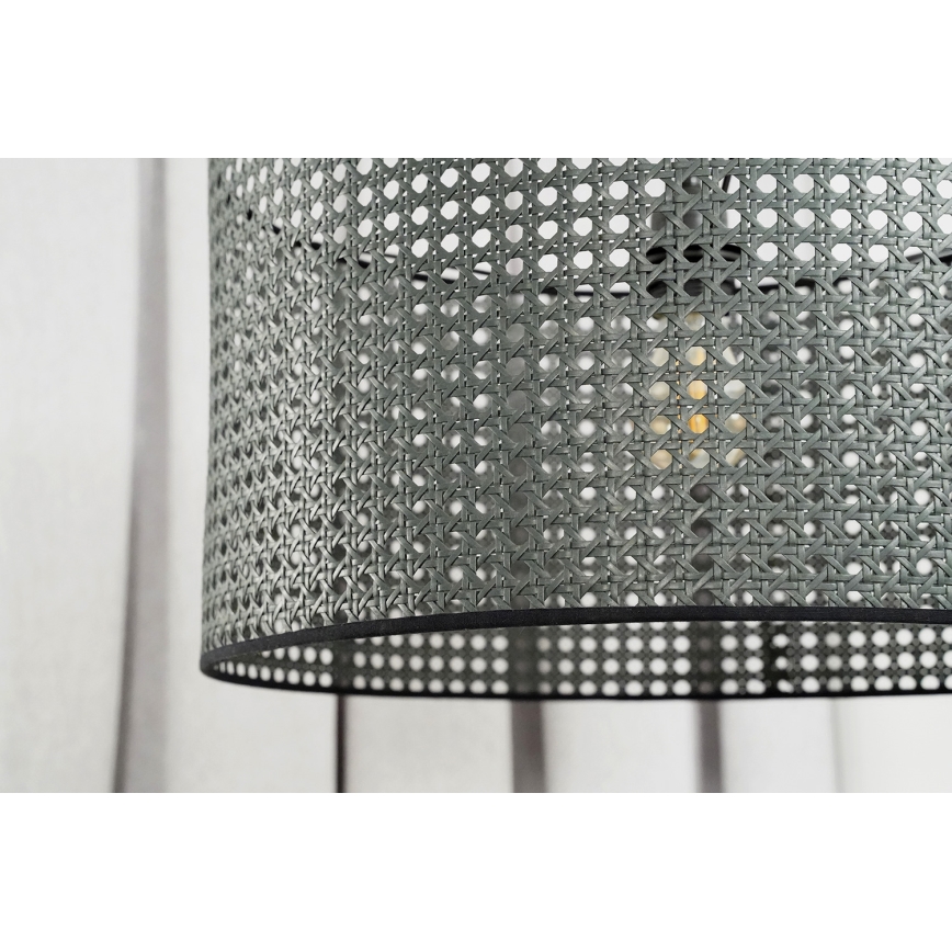 Duolla - Żyrandol natynkowy ROLLER RATTAN 1xE27/15W/230V śr. 45 cm czarny