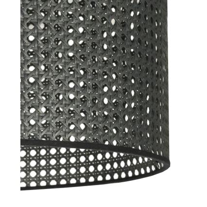 Duolla - Żyrandol natynkowy ROLLER RATTAN 1xE27/15W/230V śr. 45 cm czarny