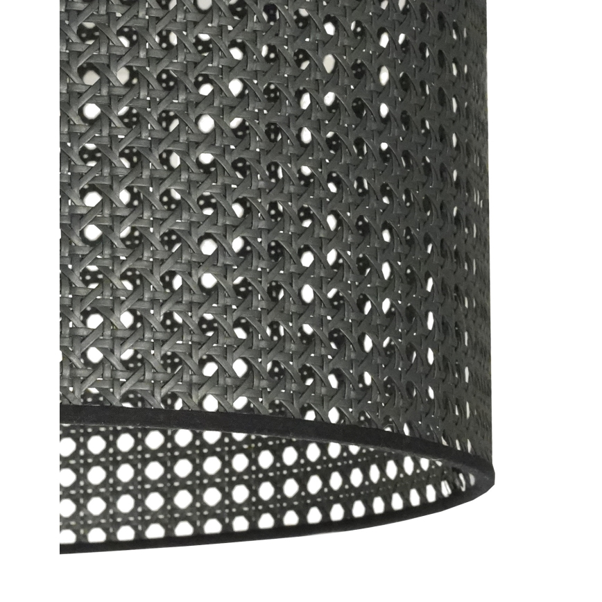Duolla - Żyrandol natynkowy ROLLER RATTAN 1xE27/15W/230V śr. 45 cm czarny