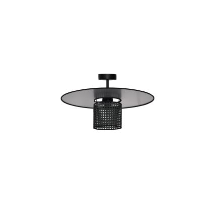 Duolla - Żyrandol natynkowy TOKYO RATTAN 1xE27/15W/230V śr. 50 cm czarny/srebrny