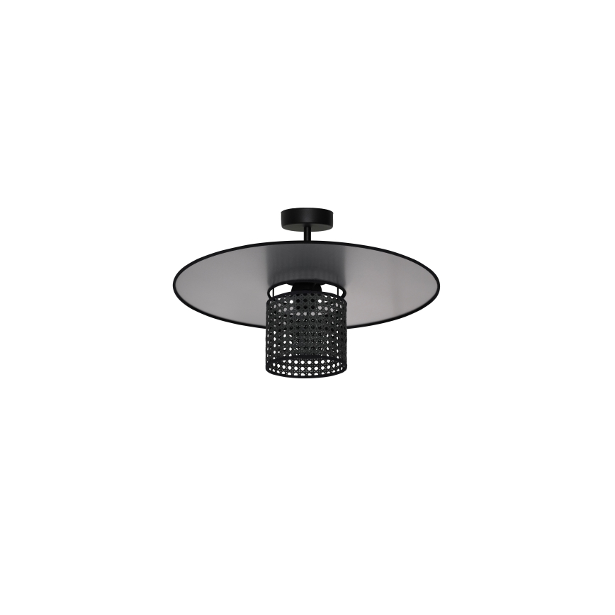 Duolla - Żyrandol natynkowy TOKYO RATTAN 1xE27/15W/230V śr. 50 cm czarny/srebrny