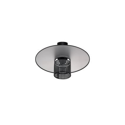 Duolla - Żyrandol natynkowy TOKYO RATTAN 1xE27/15W/230V śr. 50 cm czarny/srebrny
