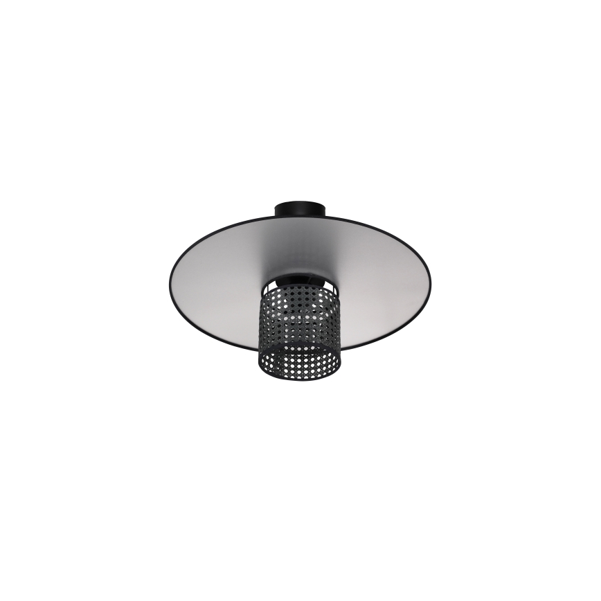 Duolla - Żyrandol natynkowy TOKYO RATTAN 1xE27/15W/230V śr. 50 cm czarny/srebrny