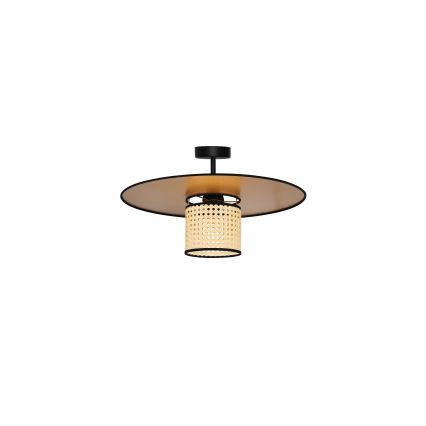 Duolla - Żyrandol natynkowy TOKYO RATTAN 1xE27/15W/230V śr. 50 cm złoty/rattan
