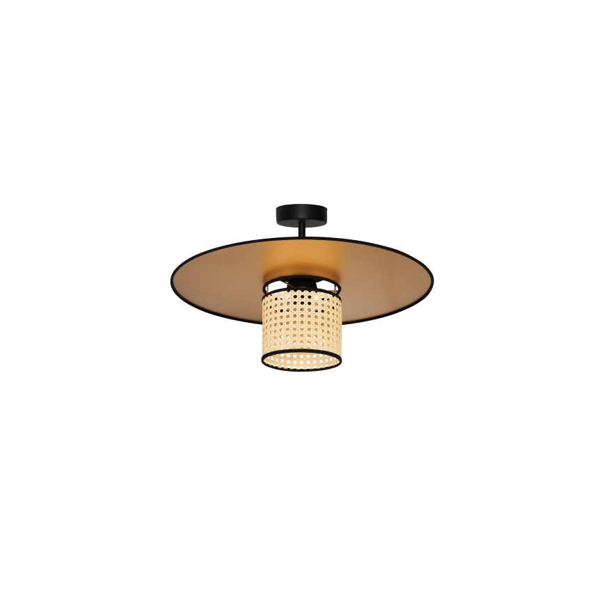 Duolla - Żyrandol natynkowy TOKYO RATTAN 1xE27/15W/230V śr. 50 cm złoty/rattan