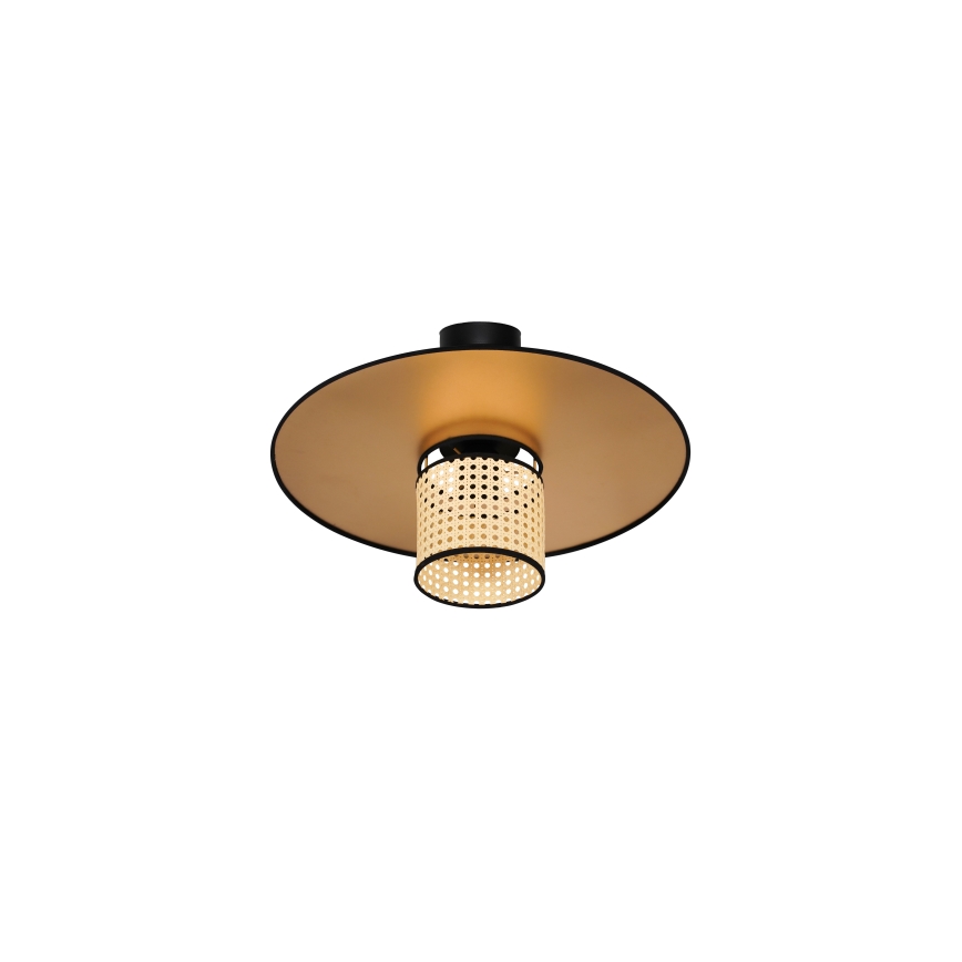 Duolla - Żyrandol natynkowy TOKYO RATTAN 1xE27/15W/230V śr. 50 cm złoty/rattan