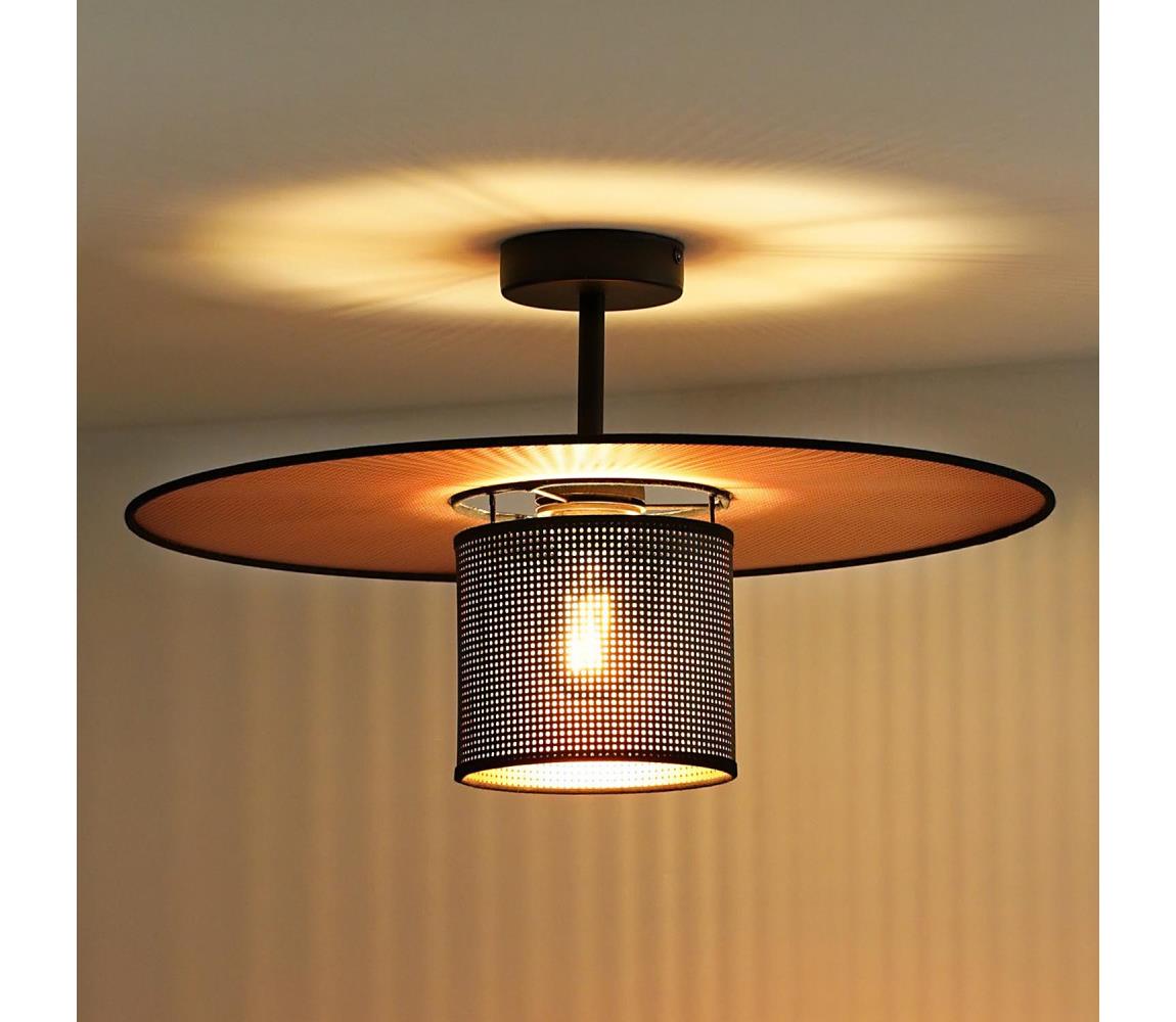 - Żyrandol natynkowy TOKYO SHINY 1xE27/15W/230V śr. 50 cm czarny/miedziany