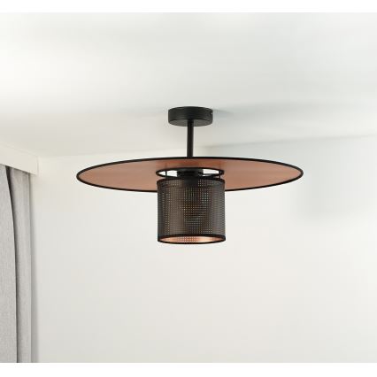 Duolla - Żyrandol natynkowy TOKYO SHINY 1xE27/15W/230V śr. 50 cm czarny/miedziany