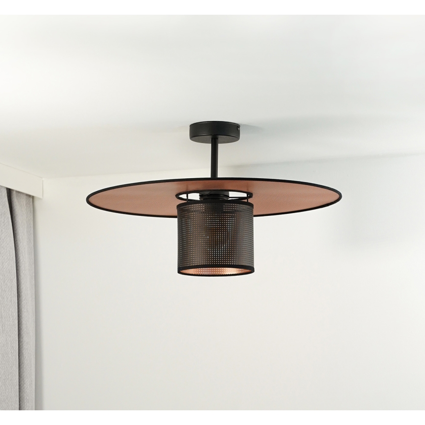 Duolla - Żyrandol natynkowy TOKYO SHINY 1xE27/15W/230V śr. 50 cm czarny/miedziany